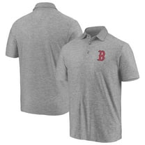 Men's Majestic Gray Boston Red Sox Standard Bearer Polo