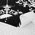 thumbnail image 5 of Homewish Hipple Halloween Skull Twin Quilt Set,Vintage Damask Twin Coverlet Set,2-Piece, 5 of 7