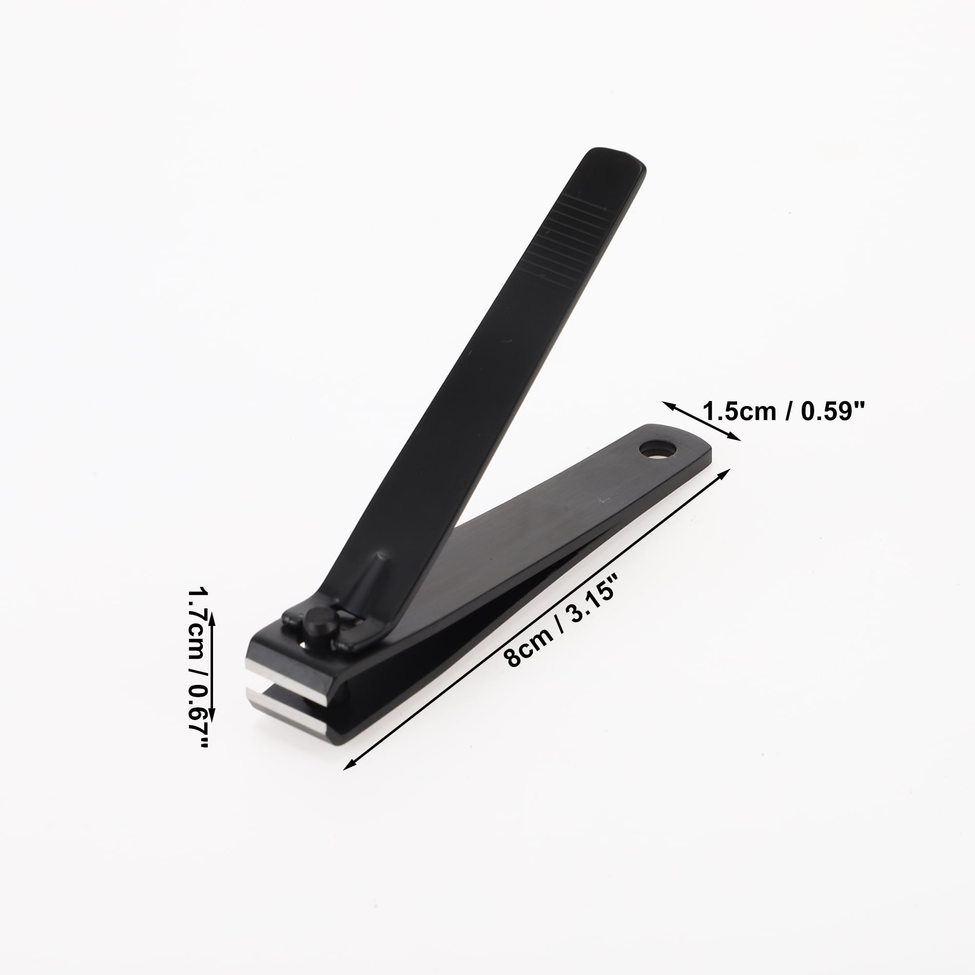 Unique Bargains Portable Large Flat Nail Clippers Toenail Clippers Black