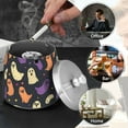 thumbnail image 4 of Yayeee Ashtray with Lid for Cigarette Smokeless Stainless Steel Home Ash Holder, Purple Halloween Ghosts, 4 of 7