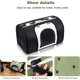 thumbnail image 4 of Jaula para gatos, jaula para gatos plegable y transpirable con correas ajustables, jaula para gatos aprobada por aerolíneas con forro polar lavable, fondo impermeable, negro + blanco, 41 * 25 * 26 cm JAMW Sencillez, 4 of 5