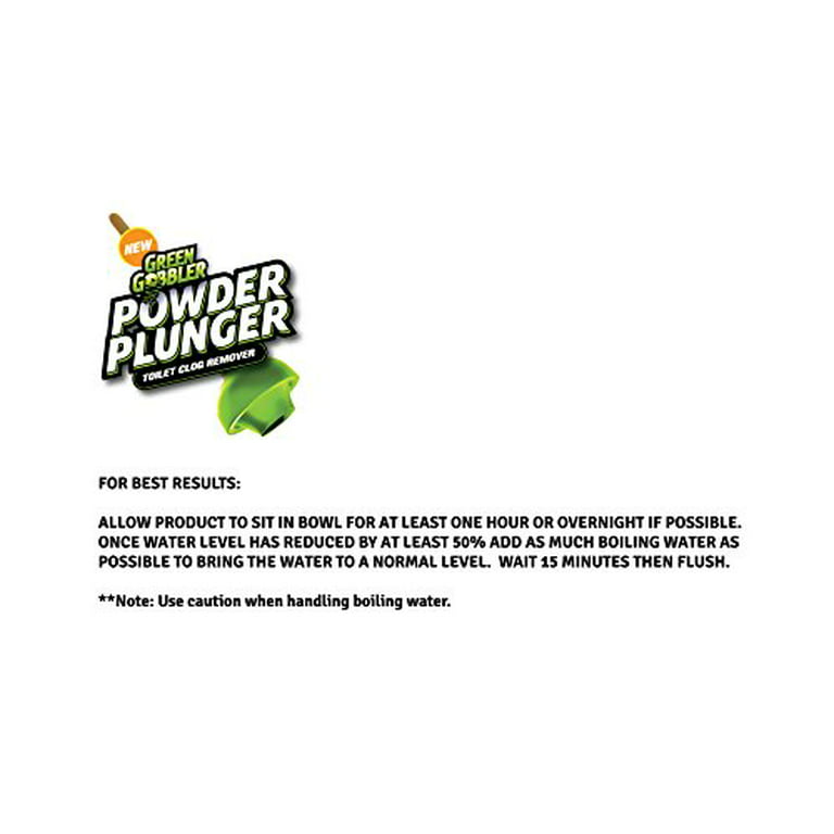 Green Gobbler Powder Plunger Toilet Clog Remover
