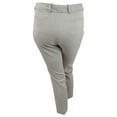 thumbnail image 2 of Calvin Klein Women's Slim-Fit Twill Ankle Pants (12, Tin/White), 2 of 2
