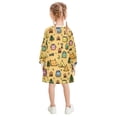 thumbnail image 3 of Girls' long-sleeved dress Camping Girls' A-line dress with ribbed cuffs Soft and comfortable, 3 of 6