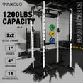 thumbnail image 2 of Mikolo Power Rack Cage with LAT Pulldown System,1200LBS Capacity Power Rack with 800 lbs Capacity Weight Bench Combo, Multi-Functional Squat Rack (Upgraded), 2 of 5