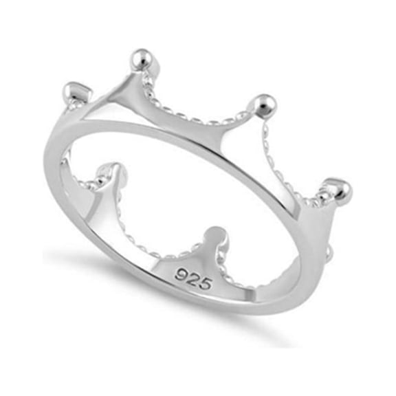 Mooneye 925 Sterling Silver Platinum Plated Crown Women Women Valentines Day Gifts Ring