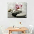 thumbnail image 2 of Nawypu  Zen Stones Canvas Wall Art Prints Floral Picture Artwork for Bathroom Bedroom Yoga Spa Room Decor, 2 of 4