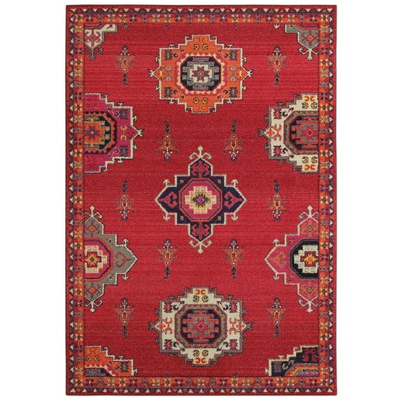 Oriental Weavers Bohemian Rectangle Area Rug Pink 6'7"X9'6"