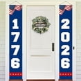 thumbnail image 3 of 250th Anniversary USA Flag for 4th of July, Set of 2 Vertical Star and Stripe Door Decorations for Independence Day and Memorial Day, 71x12in, 3 of 4