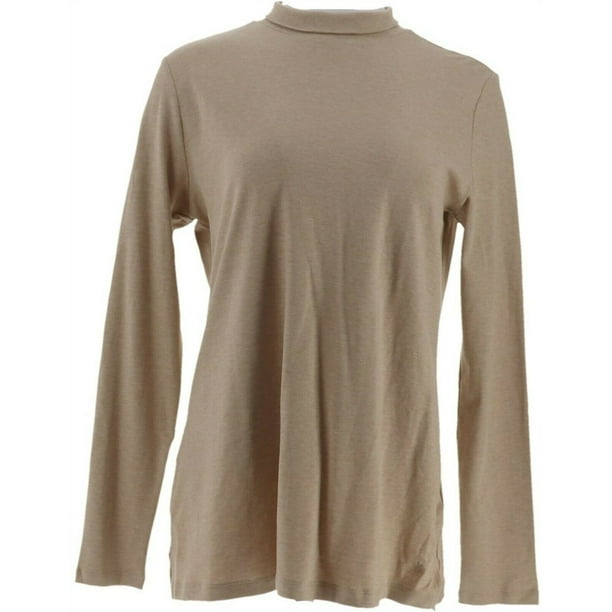 cotton mock neck