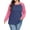 Navy, variant on WellSize Plus Size T Shirts for Women Color Block Long Sleeve Fall Tops Casual Tee Crew Neck Blouses