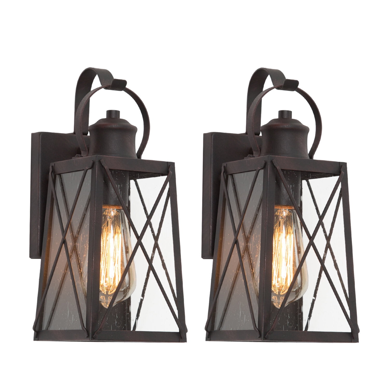 LNC Savonnerie Modern Farmhouse Bronze Outdoor Wall Light, 2pcs/pack set for Outdoor Location