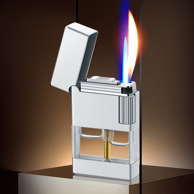 Encendedor de rueda de molienda de Metal, Mini encendedor de Gas butano de doble llama, encendedor de cigarrillos a prueba de viento, encendedor inusual de regalo, 2022