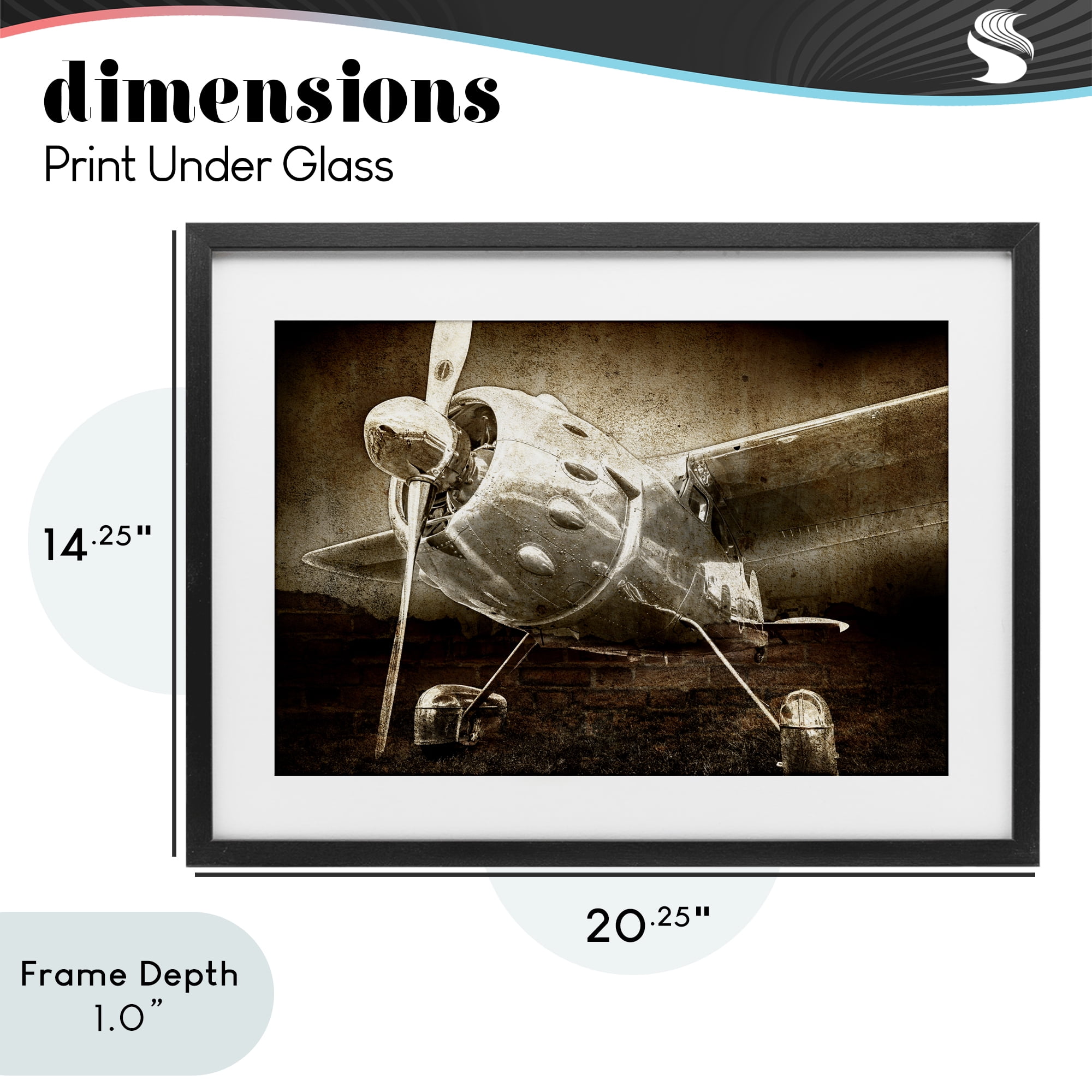 Stupell Industries Taking Flight Vintage Black Framed Print Under Glass, design by Kim Allen