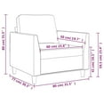 thumbnail image 5 of vidaXL Black Faux Leather Upholstered Single Sofa Chair for Living Room, 5 of 6