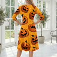 thumbnail image 7 of Womens Halloween Dress Pumpkin Skeleton Ghost Funny Scary Quick-Dry Lightweight Retro Halloween Clothing, 7 of 7