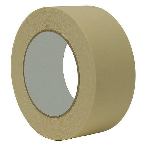 Masking Tape, 3/4 in W x 60 yd L, 5 mil Thick, Tan, Rubber Adhesive