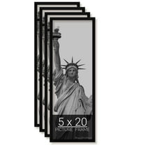 5x20 Black Picture Frame for Puzzles Posters Photos or Artwork, Set of 4