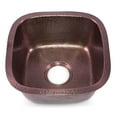 thumbnail image 1 of Monarch Abode Pure Copper Single Bowl Kitchen 17091 Monarch Hand Hammered Atlas Dual Mount Bar Prep Sink, 1 of 4