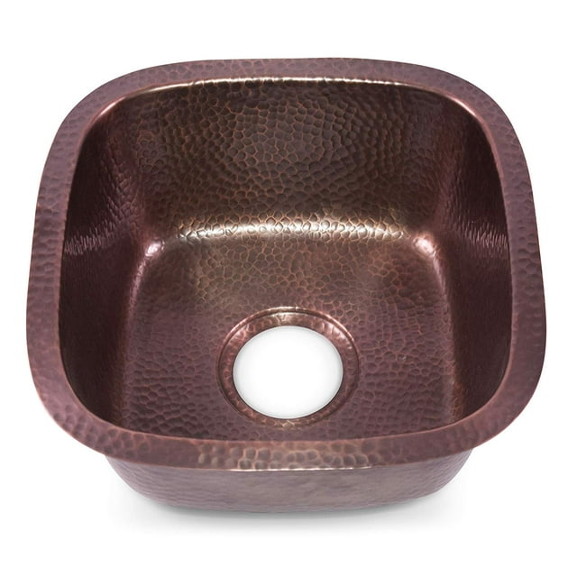 Monarch Abode Pure Copper Single Bowl Kitchen 17091 Monarch Hand Hammered Atlas Dual Mount Bar Prep Sink