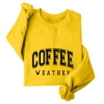 thumbnail image 5 of Clearance Fall Sweatshirts for Women Coffee Weather Sweatshirt Women's Coffee Lover Trendy Shirt Cozy Season Sweatshirts Fall Crewneck Fleece Pullover Womens Casual Crewneck Sweatshirts, 5 of 6