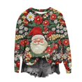 thumbnail image 5 of Chandails d'Hiver Grande Taille pour Femmes Mode Décontractée Col Rond Manches Longues Imprimé de Noël Sweat à Capuche Drôle, 5 of 5