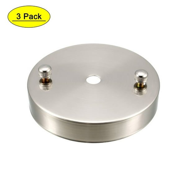 Uxcell Ceiling Canopy Light Plate Pointed Round Base 97mmx20mm Nickel 3 Pack