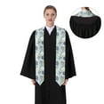 thumbnail image 4 of Haiem Algae Corals and Seashells Pattern Graduation Stole 2024 | Premium Satin Sash for Graduation Ceremony, 4 of 7