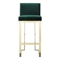 thumbnail image 2 of Home Square 30" Velvet Steel Bar Stool in Green/Gold - Set of 2, 2 of 6