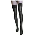 thumbnail image 2 of Pavied Tights for Women Compression Socks Women 70D Oil Glossy Stockings Shiny Satin Shape Non-slip Stockings Pantyhose for Women Thigh High Stockings Black One Size, 2 of 9