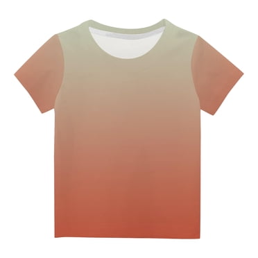 Penkiiy Garçons Filles T-Shirt Dégradé Hippies Aînés Arc-en-Ciel T-Shirts T-Shirts pour Enfants 5-6 Ans Multicolore