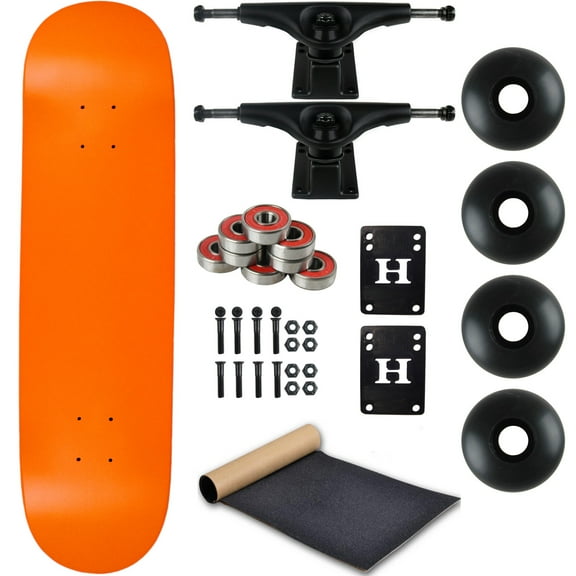 Moose Complete Skateboard Neon Orange 7.75" With Black Trucks and Black Wheels
