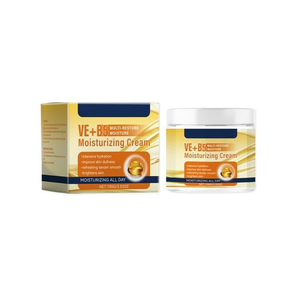 Jienlioq Vitamin B5 Face Cream 100G - Moisturizing, Soothing & Repairing formula for Dry, Sensitive & All Skin Types - Hydrates, Reduces Redness, Strengthens Skin Barrier