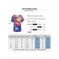 thumbnail image 2 of DYMADE Women V Neck Short Sleeve Floral Printed Shirt Blouses Tops, 2 of 2