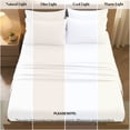 thumbnail image 6 of Lux Decor&nbsp;King Size&nbsp;Bed Sheets - 6 Piece Ultra-Soft Microfiber&nbsp;Sheets Set, Deep Pocket Fitted Sheet, Flat Sheet & 4 Pillowcases, Breathable Hotel Luxury, OEKO-TEX Certified, White, 6 of 10