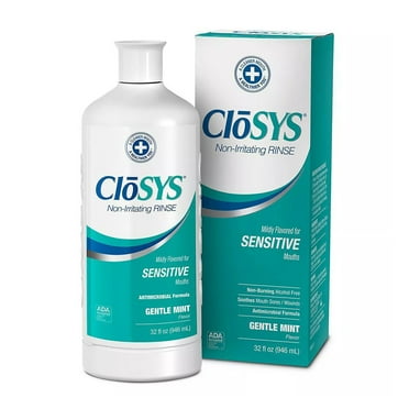 CloSys Oral Care Sensitive Rinse Gentle Mint, 32 Oz, 2 Pack