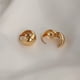 thumbnail image 4 of Aretes de Aro de Oro Grueso Chapados en Oro de 18K para Mujer, Regalo de Joyería Minimalista, 4 of 7