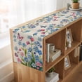 thumbnail image 6 of Table Runners 72 Inches Long Dress Scarves, Blue Spring Floral Farmhouse Kitchen Table Runner, Coffee Tablerunners, Pink Flowers Butterfly Rustic 14x72 Inch, 6 of 9
