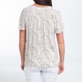 thumbnail image 6 of Elsie & Zoey Joelle XL Garden Short Sleeve Button Up Floral Blouse for Women, 6 of 7