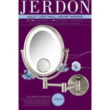 JERDON Wall Mount Mirror For Bathroom ,Nickel Finish - Model JP7510N
