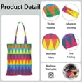 thumbnail image 5 of Geometric Art Canvas Tote Bag, Reusable Eco-Friendly Bag with Abstract Watercolor Pattern, Foldable and Durable Handbag for Fashionable Women, Ideal for School or Beach Trips, 5 of 6