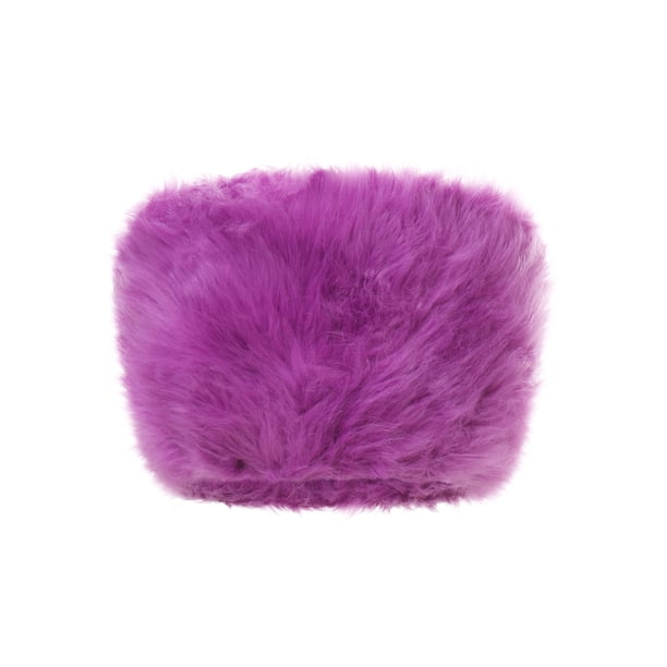 VISgogo Tops de tubo para mujer, decoración peluda de color sólido para adultos sin mangas con hombros descubiertos y espalda descubierta, tops cortos ajustados VISgogo moda