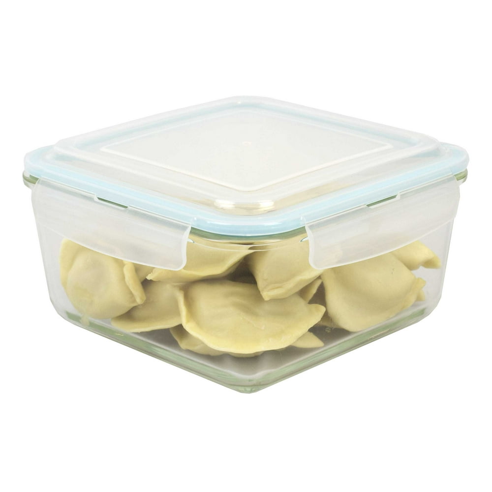 Home Basics 74 oz. Square Borosilicate Glass Food Storage Container