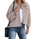thumbnail image 2 of Chaqueta Corta de Larga con Botones para Mujer, con Dobladillo Sin Rematar y Bolsillos, para Invierno y Otoño Caqui XL, 2 of 10