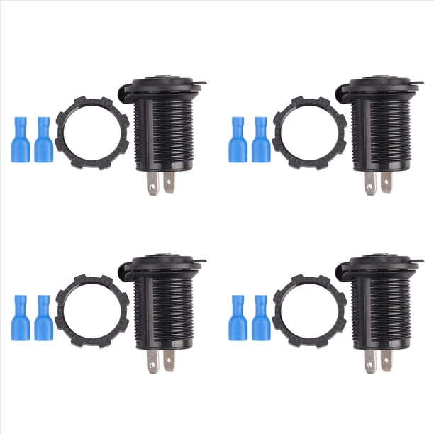 4X Enchufe de Encendedor de Cigarrillos para Coche de 12V A Prueba de Agua Cargador USB Adaptador de Corriente Salida SM