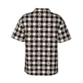 thumbnail image 2 of Balery Black Plaid Heart Print Men's Hawaiian Shirts Short Sleeve Beach Shirt Relaxed Fit Vacation Button Down Shirts-Medium, 2 of 7