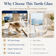 thumbnail image 7 of 3D Ocean Animal Glassware, Sculpted Marine Animal Wine Cup, Octopus Seahorse Crab Turtle Whale Shark Glass for Coastal Decor and Home Bar, 7 of 7