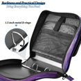 thumbnail image 5 of Water-Resistant 3-Ring Binder Organizer with Multiple Pockets Zipper Binder Bag for Office Purple and Black Tie-dye Texture, 5 of 8