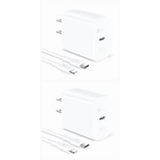 2-Pack TYPPKMM 20W USB-C Fast Wall Charger Foldable Plug Compatible with iPhone 15/14/13, iPad 2753
