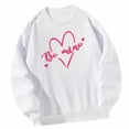 thumbnail image 1 of Sudadera de cuello redondo para hombre y mujer, camisa blanca de manga larga sin capucha, ropa deportiva, jersey de cuello redondo para compras en la Blanco Yinane Sudaderas con cuello redondo, 1 of 8